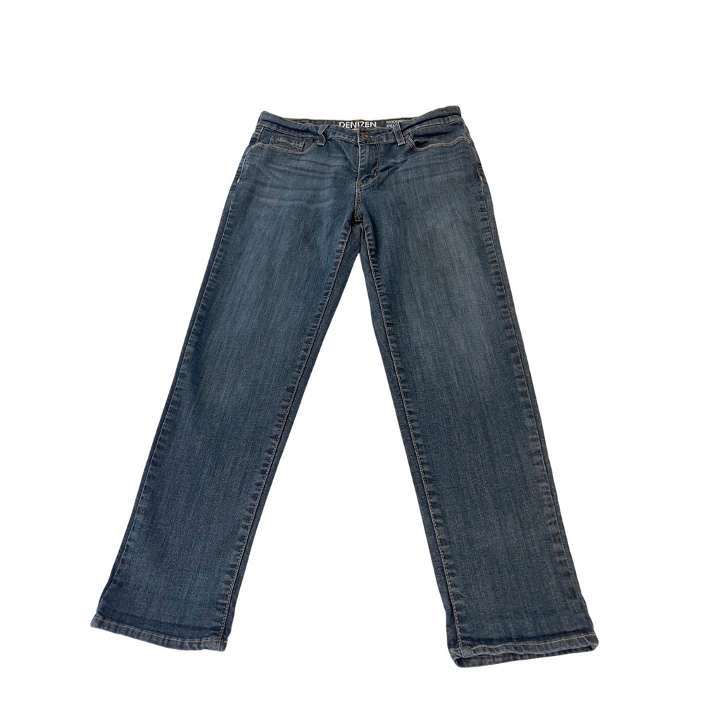 Denizen from Levis Modern Straight Crop Jeans Dark Wash Blue Women Size 10 30x27